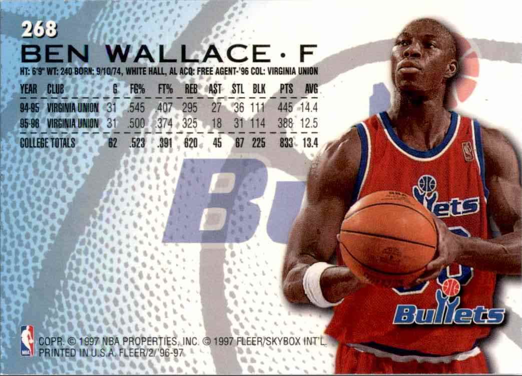 1996-97 Fleer Ben Wallace RC #268 on Kronozio