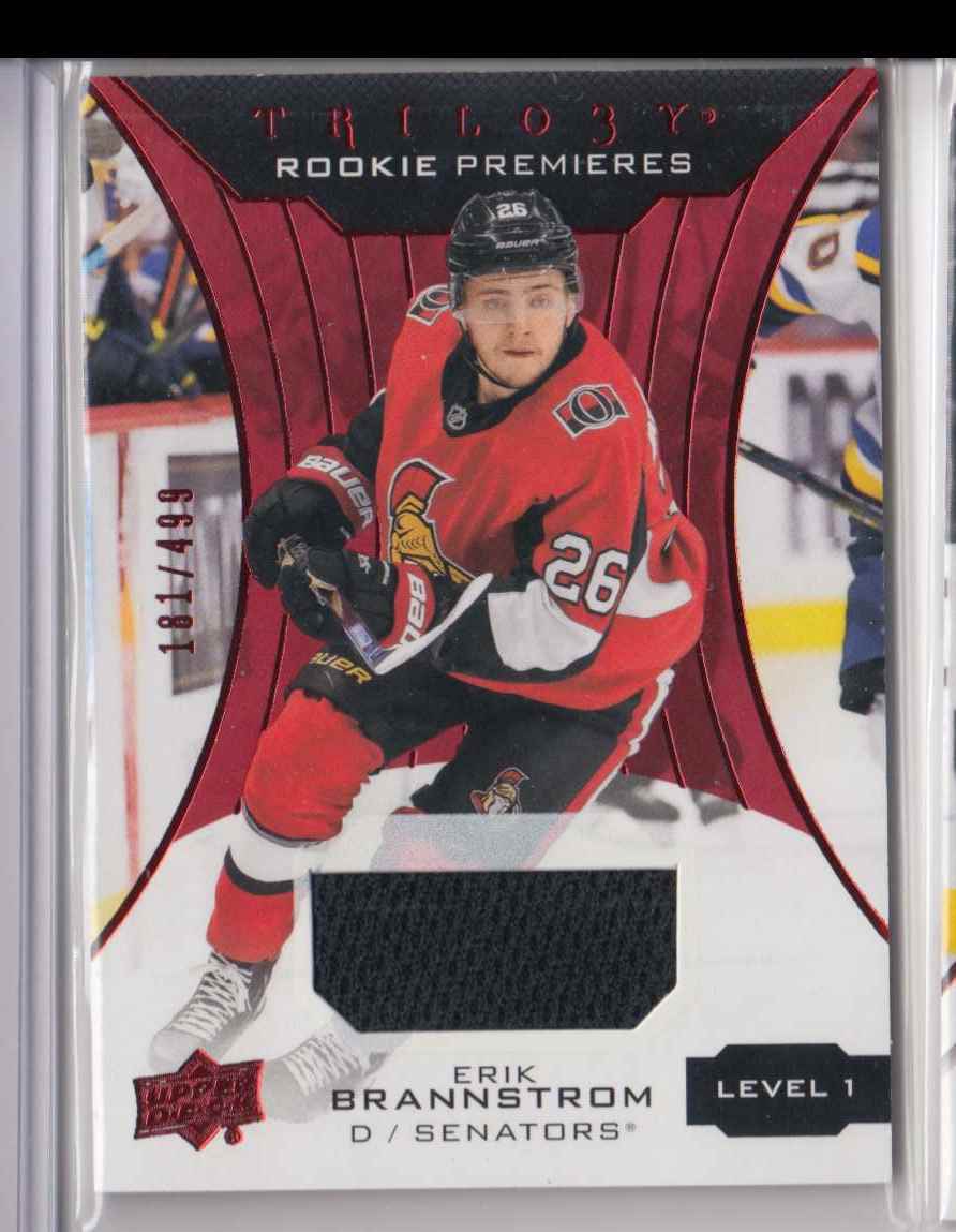 2019-20 Upper Deck Trilogy Red Erik Brannstrom #69 on Kronozio